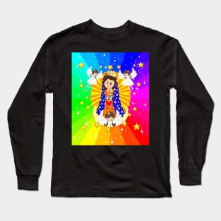 Our Lady of Guadalupe Guadalupita Virgen Maria Mexican Virgin Mary Mexico Long Sleeve T-Shirt